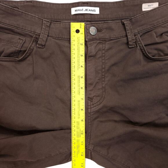 Mavi Jeans Matt Relaxed Straight Leg Pants Mens 38x32 Brown Slacks Stretch - Picture 6 of 9